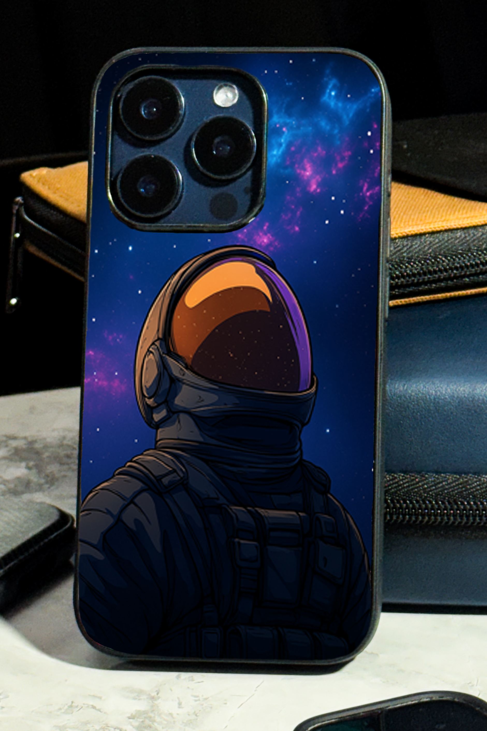 Stellar Void Premium Glass Back Cover For iPhone 11,12,13,14,15,16,17 Models The Case & Co