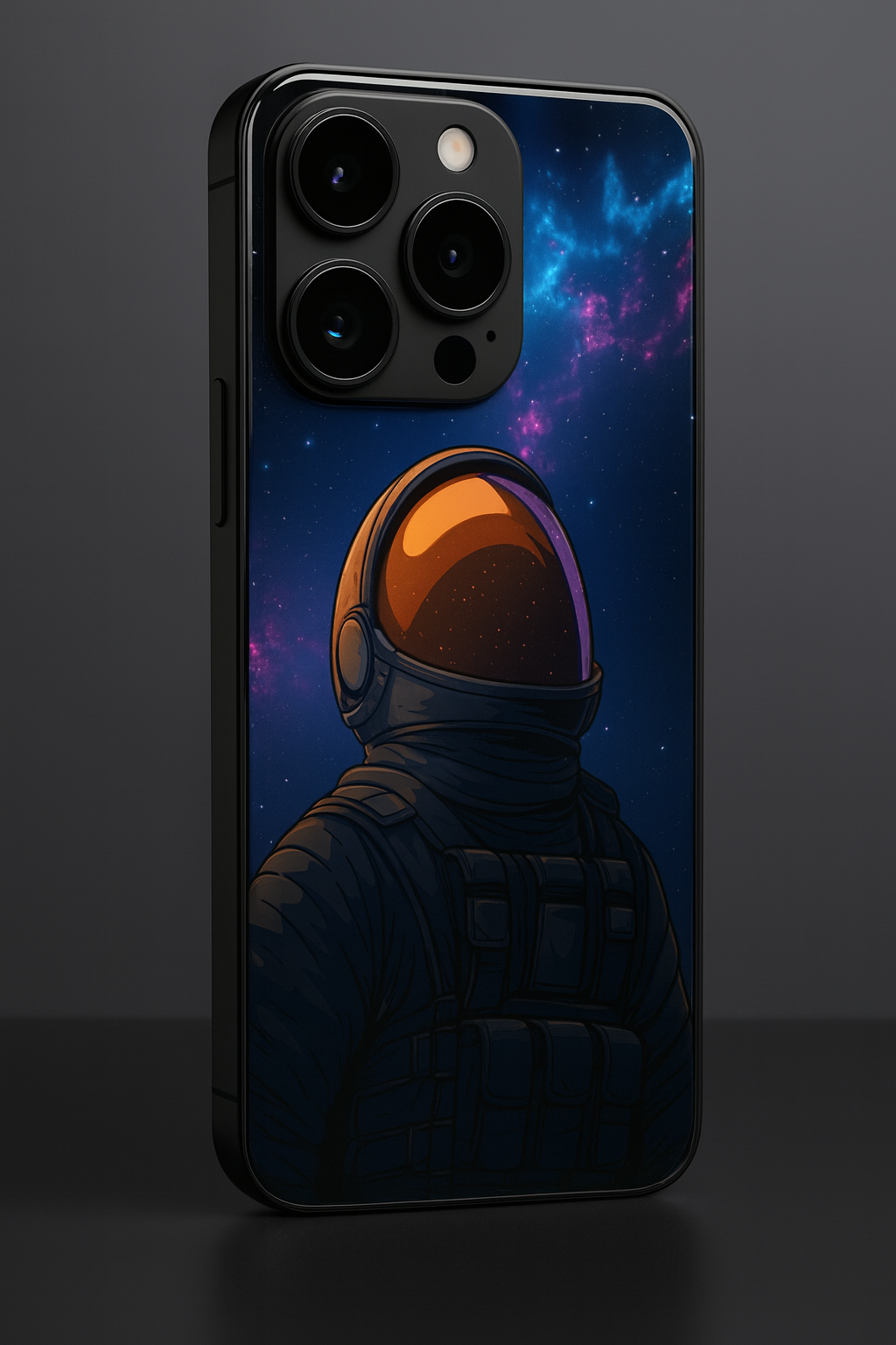 Stellar Void Premium Glass Back Cover For iPhone 11,12,13,14,15,16,17 Models The Case & Co