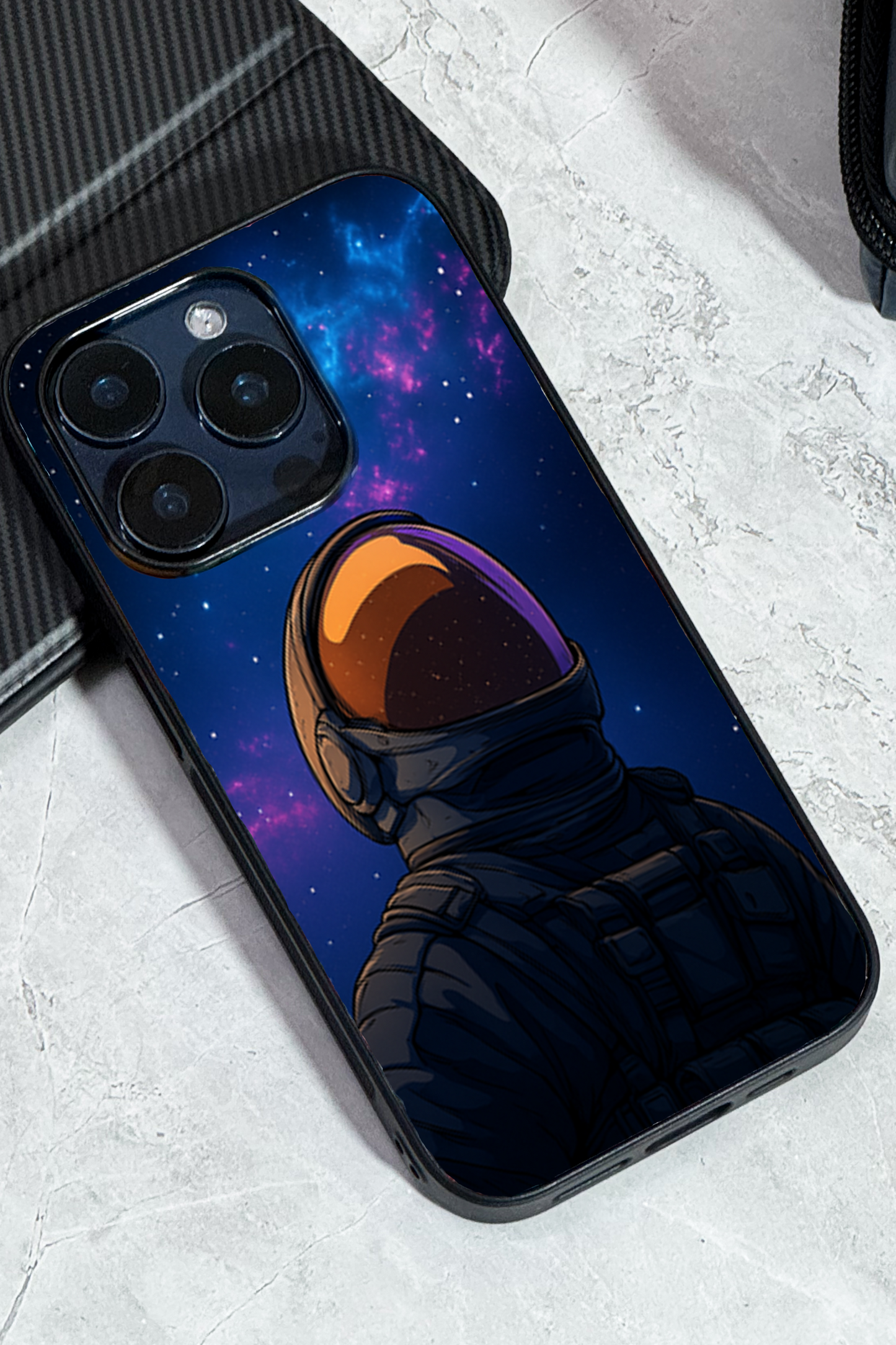 Stellar Void Premium Glass Back Cover For iPhone 11,12,13,14,15,16,17 Models The Case & Co