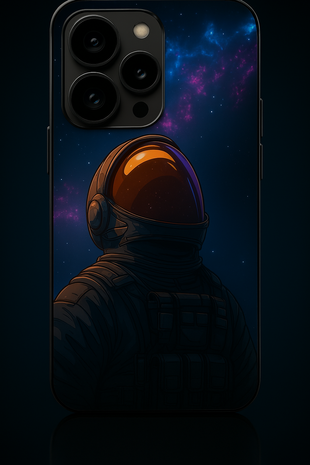 Stellar Void Premium Glass Back Cover For iPhone 11,12,13,14,15,16,17 Models The Case & Co