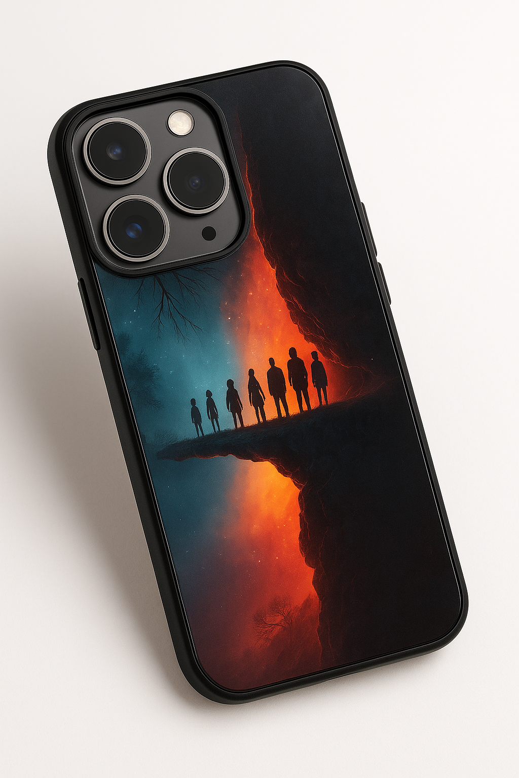 STRANGER THINGS- Parallel Edge Premium Glass Back Cover For iPhone 11,12,13,14,15,16,17 Models The Case & Co
