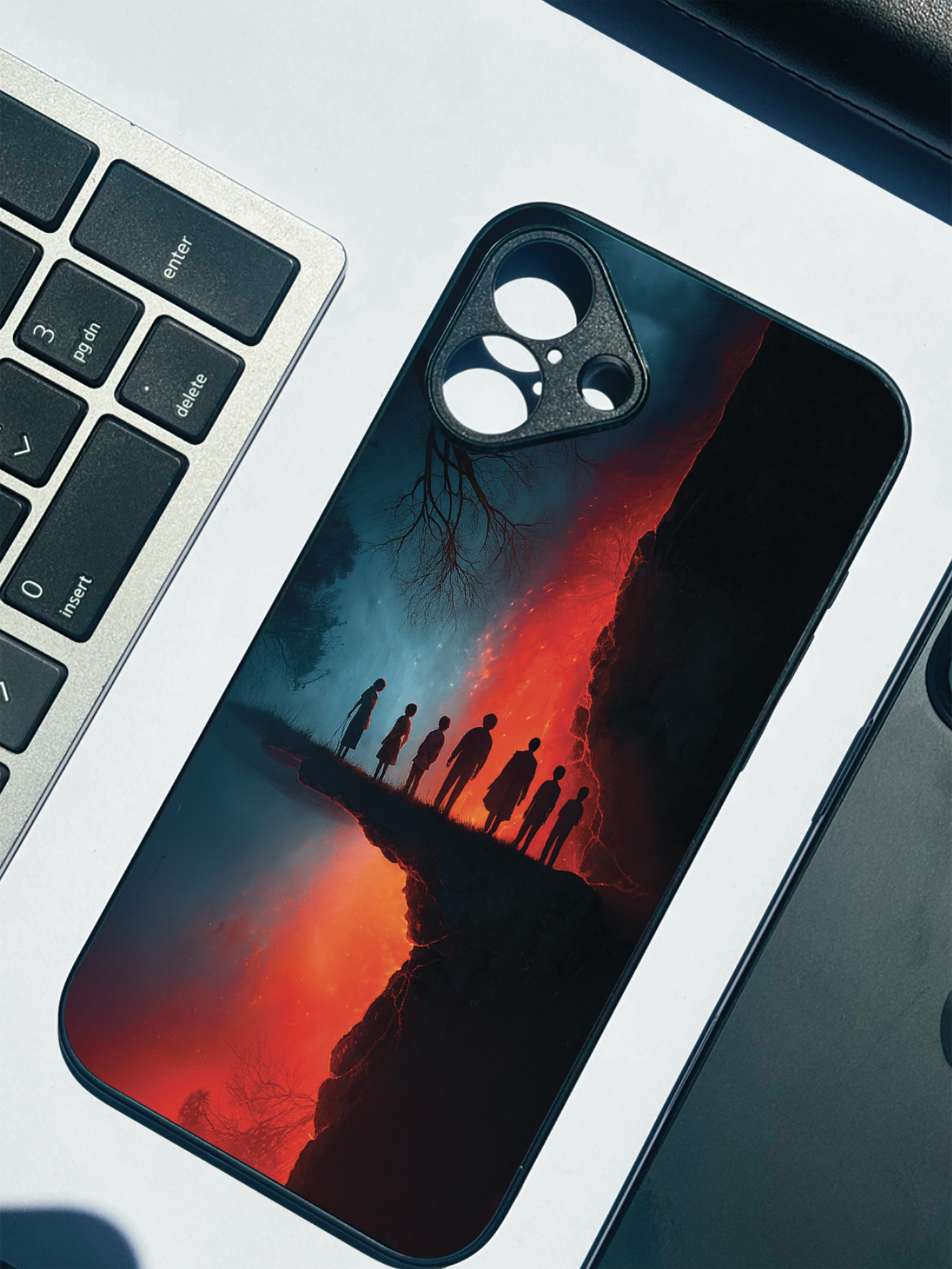 STRANGER THINGS- Parallel Edge Premium Glass Back Cover For iPhone 11,12,13,14,15,16,17 Models The Case & Co