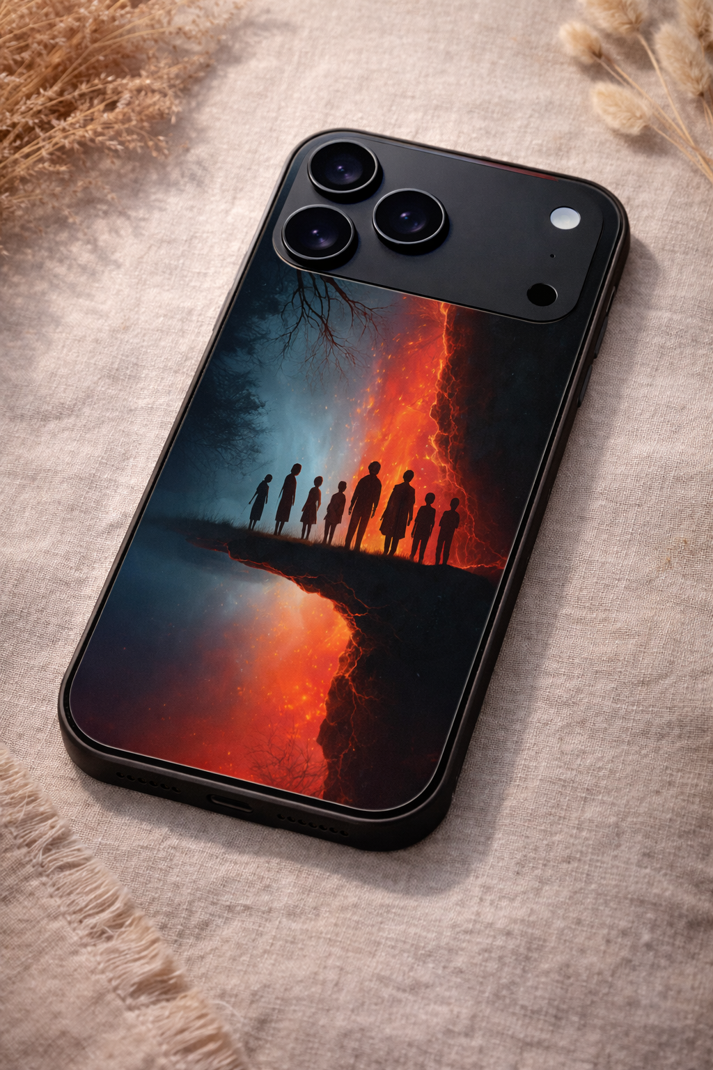 STRANGER THINGS- Parallel Edge Premium Glass Back Cover For iPhone 11,12,13,14,15,16,17 Models The Case & Co