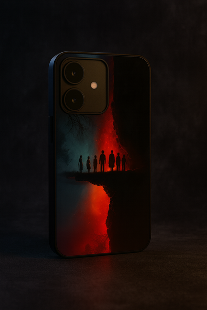 STRANGER THINGS- Parallel Edge Premium Glass Back Cover For iPhone 11,12,13,14,15,16,17 Models The Case & Co