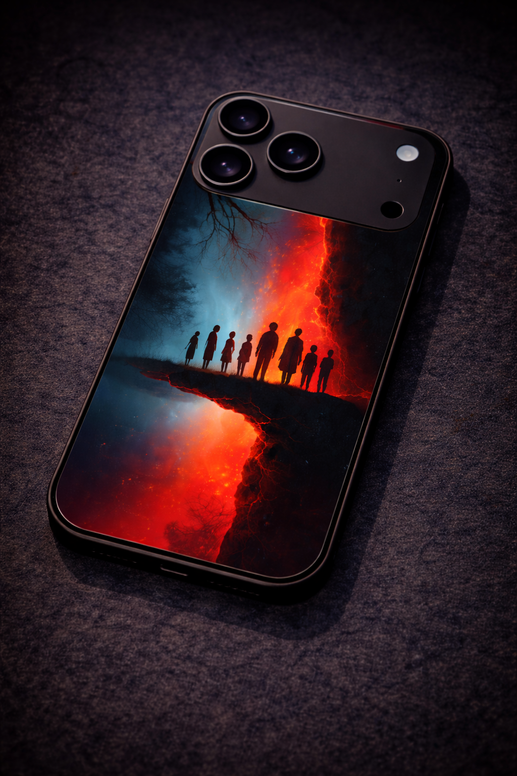 STRANGER THINGS- Parallel Edge Premium Glass Back Cover For iPhone 11,12,13,14,15,16,17 Models The Case & Co