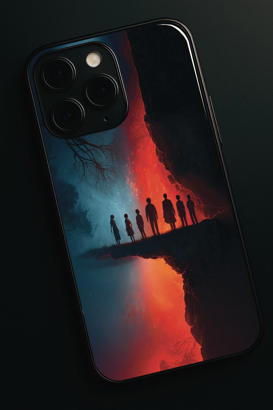 STRANGER THINGS- Parallel Edge Premium Glass Back Cover For iPhone 11,12,13,14,15,16,17 Models The Case & Co