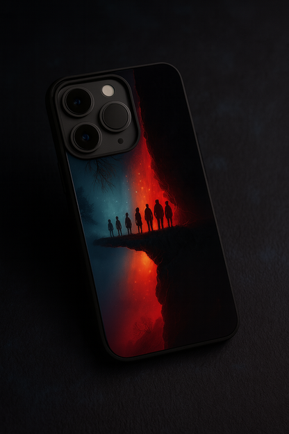 STRANGER THINGS- Parallel Edge Premium Glass Back Cover For iPhone 11,12,13,14,15,16,17 Models The Case & Co