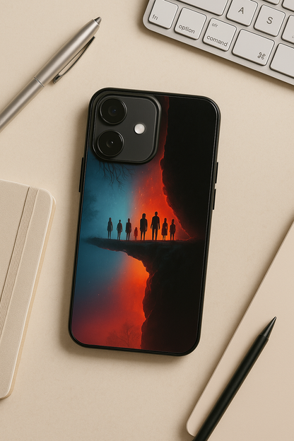 STRANGER THINGS- Parallel Edge Premium Glass Back Cover For iPhone 11,12,13,14,15,16,17 Models The Case & Co