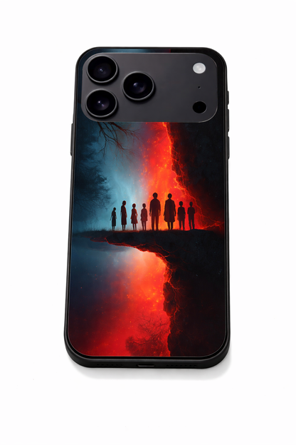 STRANGER THINGS- Parallel Edge Premium Glass Back Cover For iPhone 11,12,13,14,15,16,17 Models The Case & Co