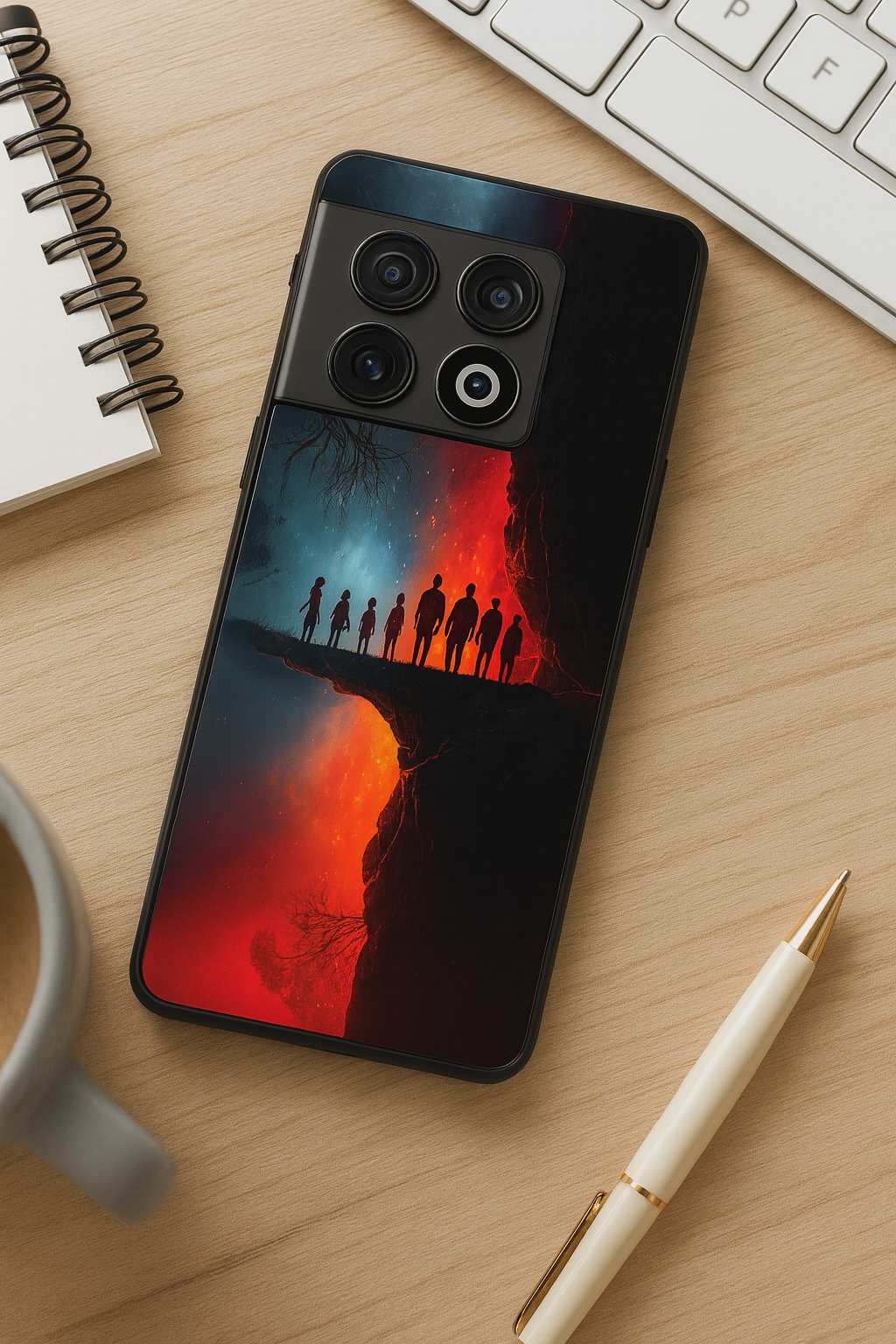 STRANGER THINGS- Parallel Edge Premium Glass Back Cover For One Plus 13, 12, 11, 10, Nord Series The Case & Co