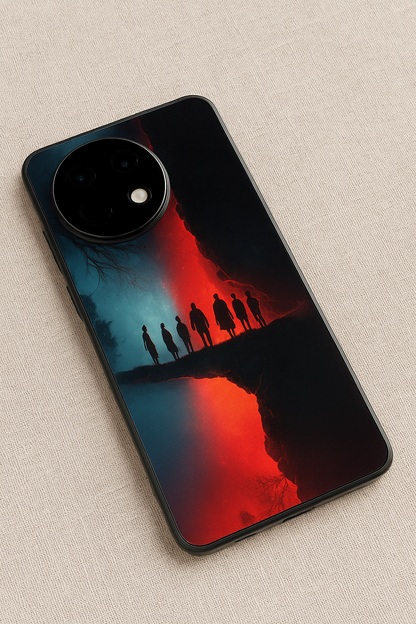 STRANGER THINGS- Parallel Edge Premium Glass Back Cover For One Plus 13, 12, 11, 10, Nord Series The Case & Co