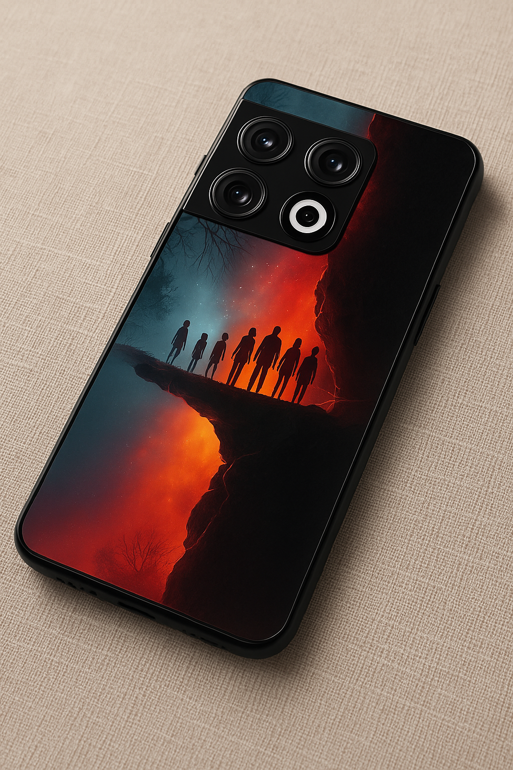 STRANGER THINGS- Parallel Edge Premium Glass Back Cover For One Plus 13, 12, 11, 10, Nord Series The Case & Co