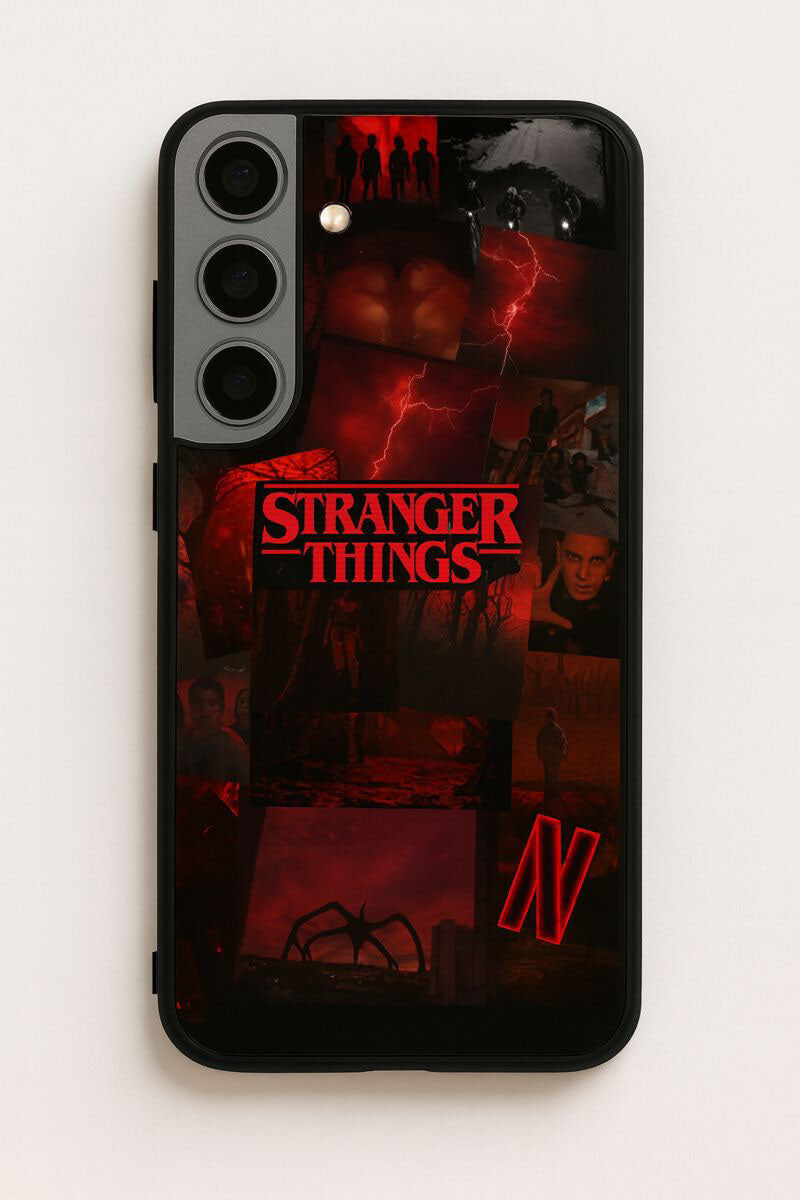 STRANGER THINGS- Red Realm Edit Premium Glass Back Cover For Galaxy S, A, M & F Series The Case & Co