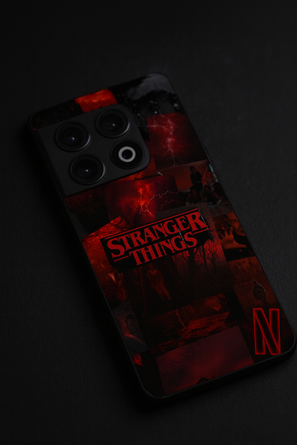 STRANGER THINGS- Red Realm Edit Premium Glass Back Cover For One Plus 13, 12, 11, 10, Nord Series The Case & Co
