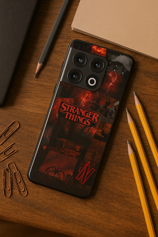 STRANGER THINGS- Red Realm Edit Premium Glass Back Cover For One Plus 13, 12, 11, 10, Nord Series The Case & Co