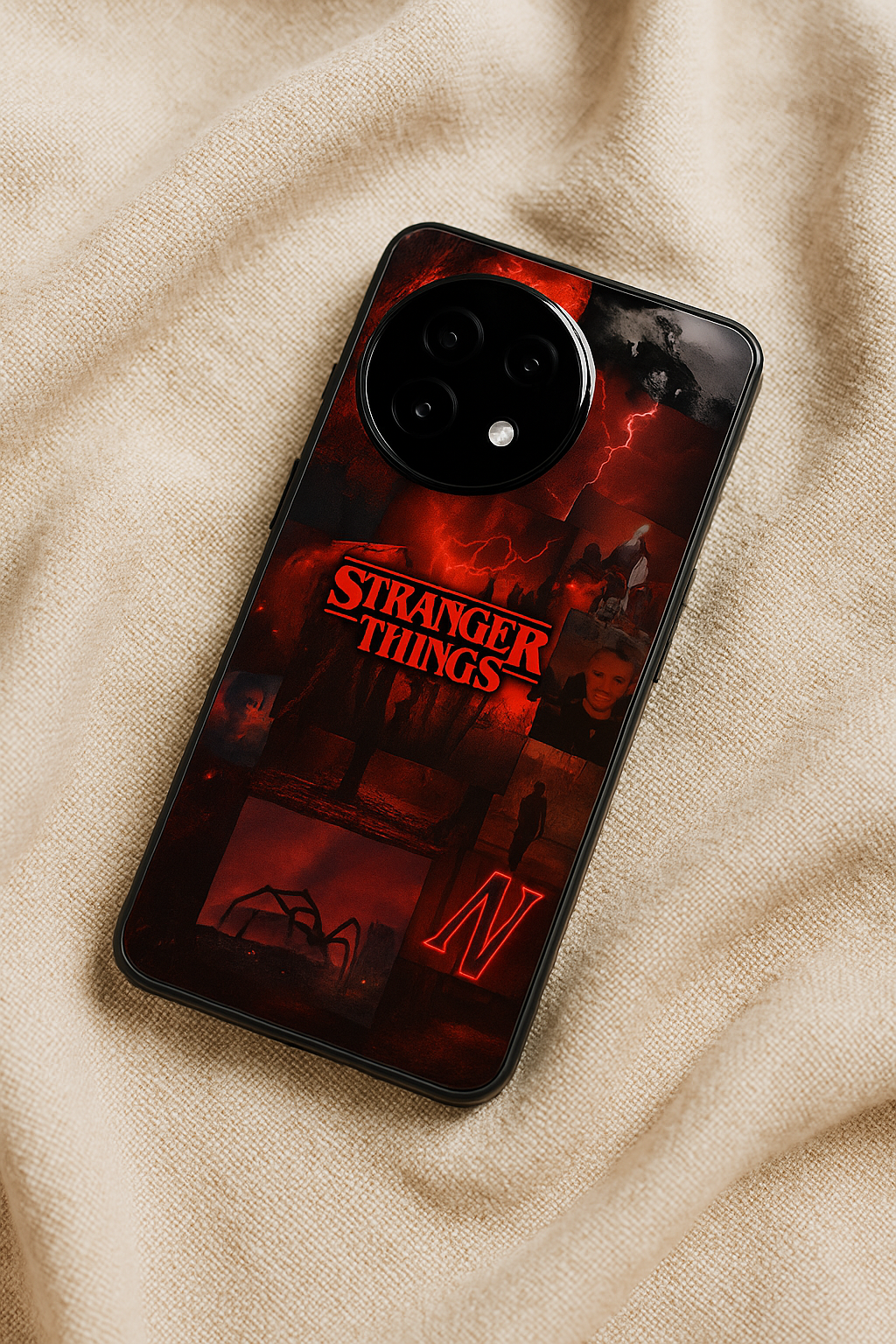 STRANGER THINGS- Red Realm Edit Premium Glass Back Cover For One Plus 13, 12, 11, 10, Nord Series The Case & Co