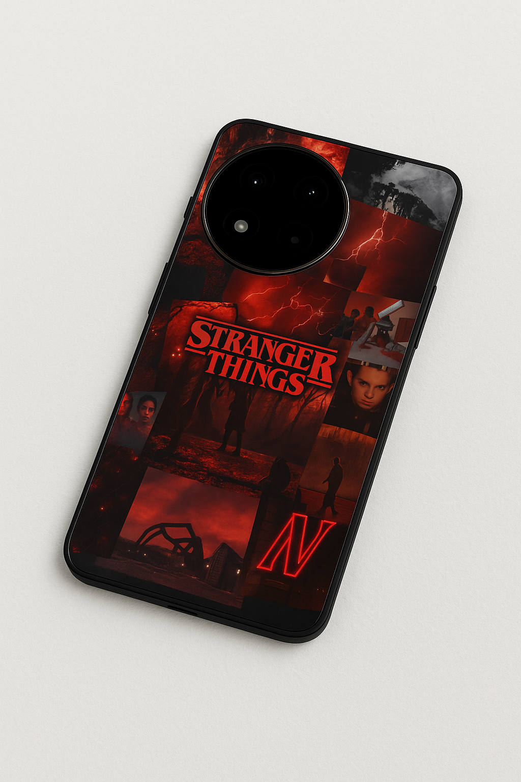 STRANGER THINGS- Red Realm Edit Premium Glass Back Cover For One Plus 13, 12, 11, 10, Nord Series The Case & Co