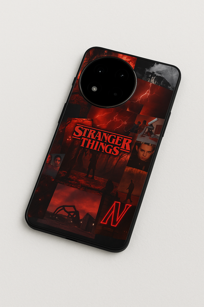 STRANGER THINGS- Red Realm Edit Premium Glass Back Cover For One Plus 13, 12, 11, 10, Nord Series The Case & Co
