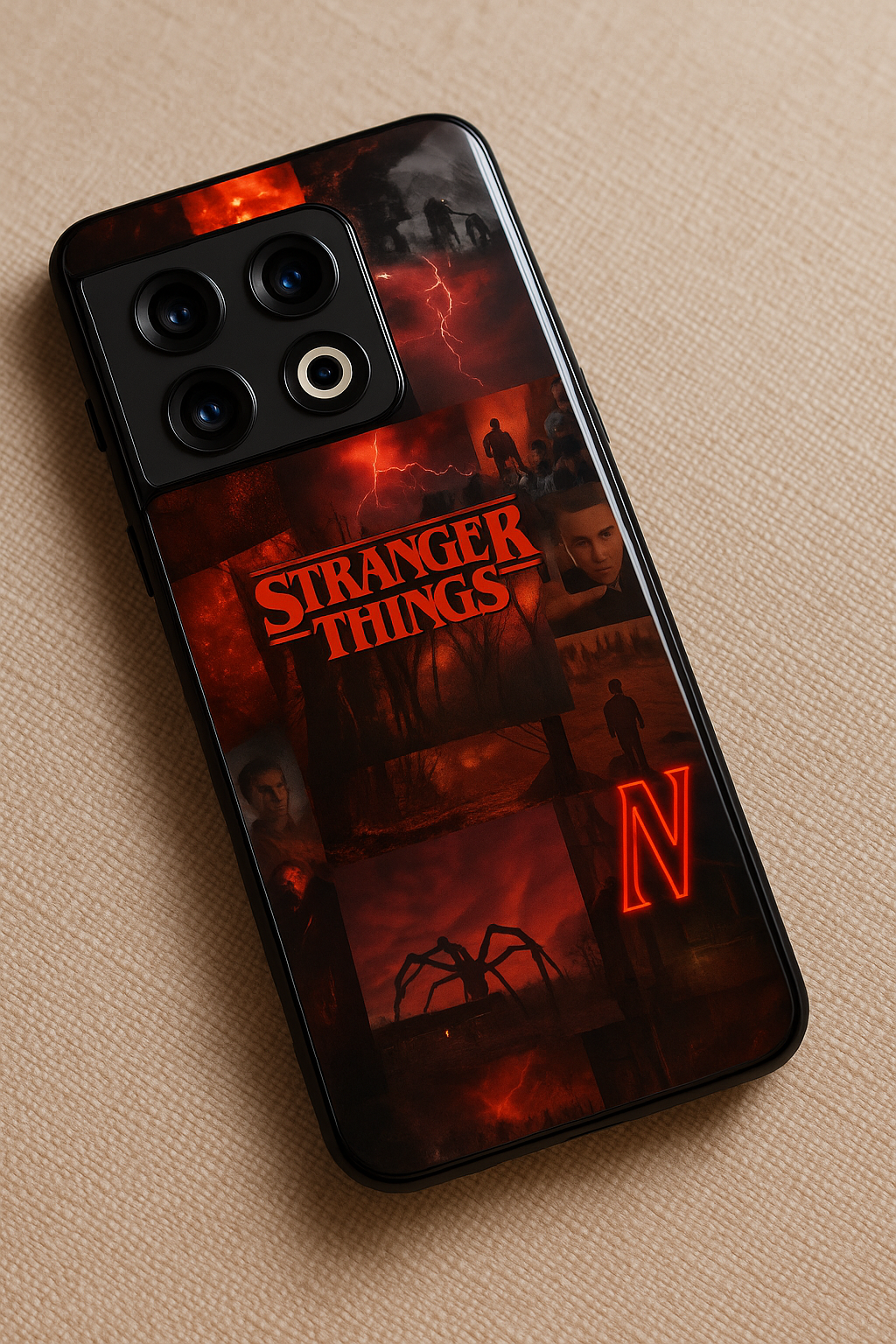 STRANGER THINGS- Red Realm Edit Premium Glass Back Cover For One Plus 13, 12, 11, 10, Nord Series The Case & Co