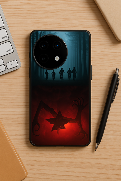 STRANGER THINGS- ShadowSplit Premium Glass Back Cover For One Plus 13, 12, 11, 10, Nord Series The Case & Co
