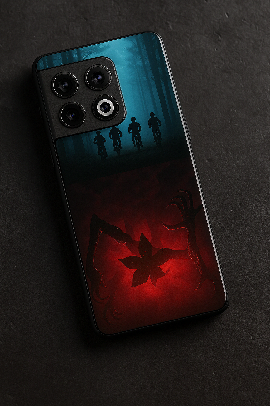 STRANGER THINGS- ShadowSplit Premium Glass Back Cover For One Plus 13, 12, 11, 10, Nord Series The Case & Co