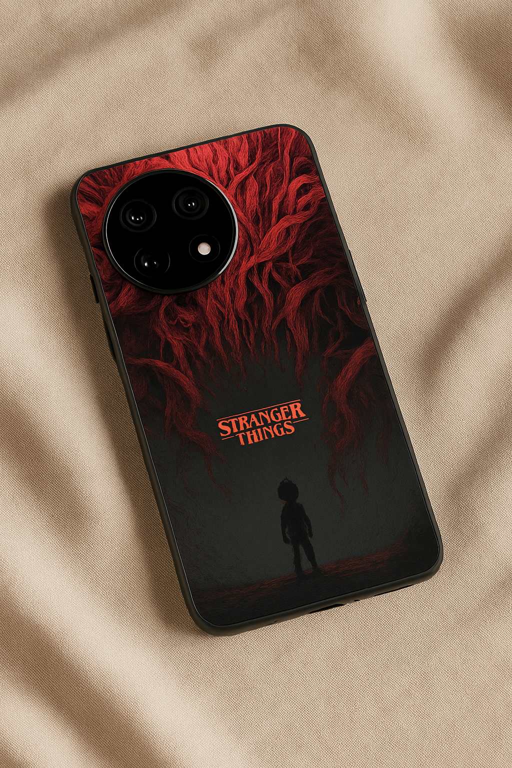 STRANGER THINGS- Stranger Dark Roots Premium Glass Back Cover For One Plus 13, 12, 11, 10, Nord Series The Case & Co
