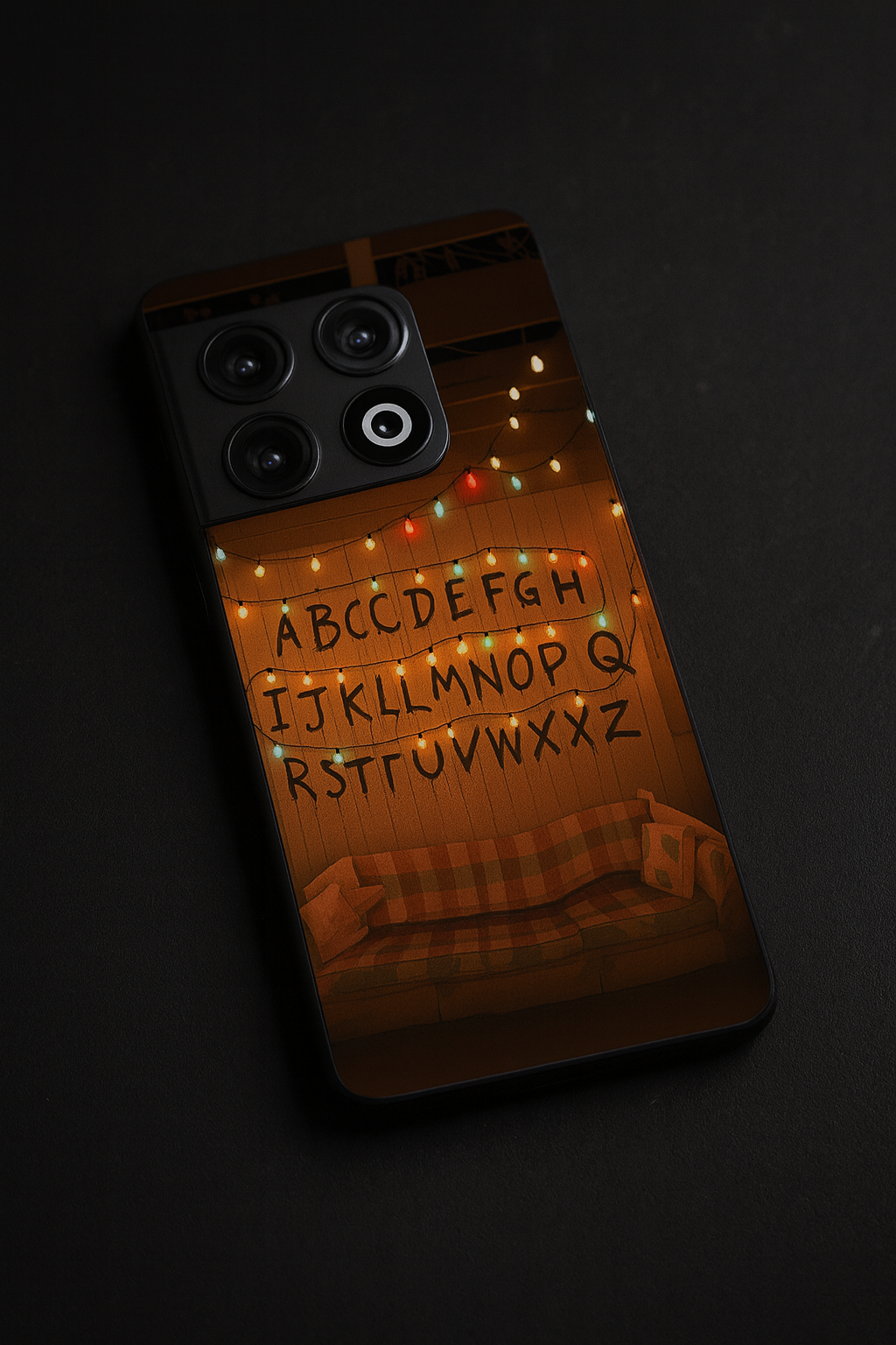 STRANGER THINGS- The Alphabet Wall Art Premium Glass Back Cover For One Plus 13, 12, 11, 10, Nord Series The Case & Co