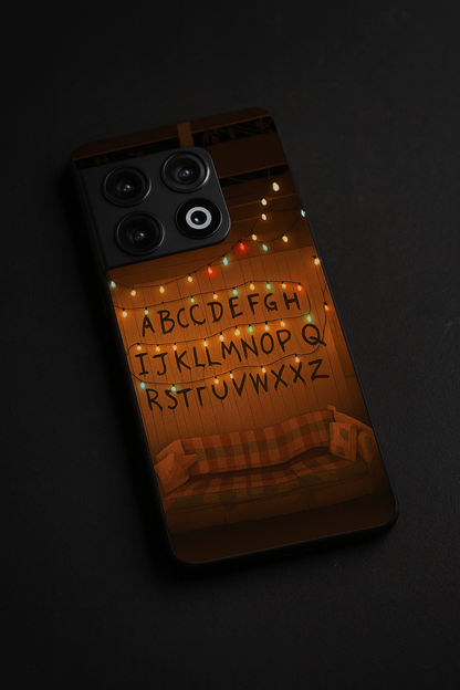 STRANGER THINGS- The Alphabet Wall Art Premium Glass Back Cover For One Plus 13, 12, 11, 10, Nord Series The Case & Co