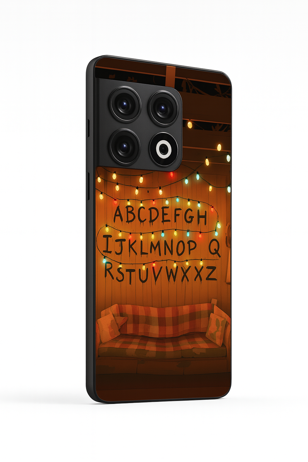 STRANGER THINGS- The Alphabet Wall Art Premium Glass Back Cover For One Plus 13, 12, 11, 10, Nord Series The Case & Co