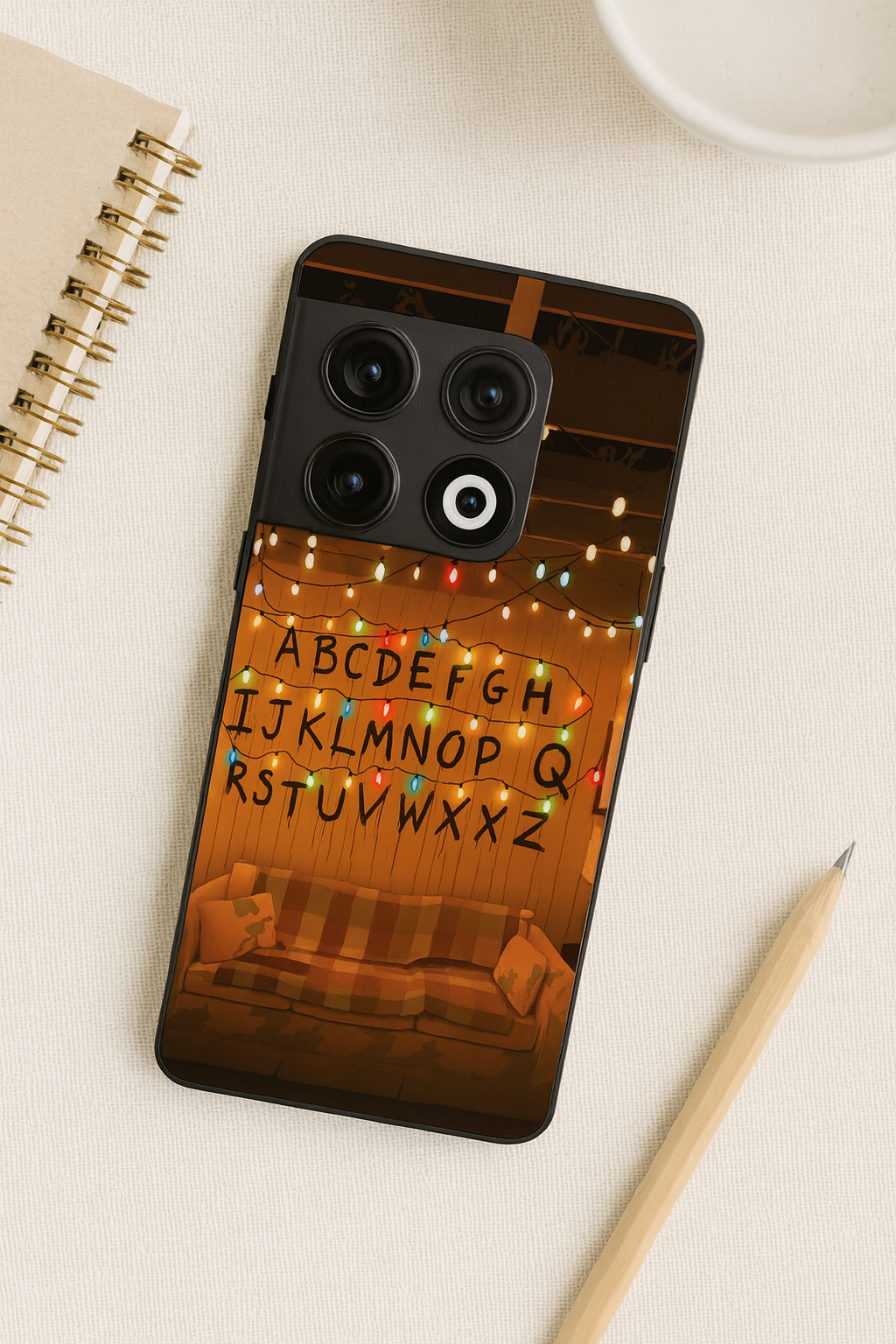 STRANGER THINGS- The Alphabet Wall Art Premium Glass Back Cover For One Plus 13, 12, 11, 10, Nord Series The Case & Co