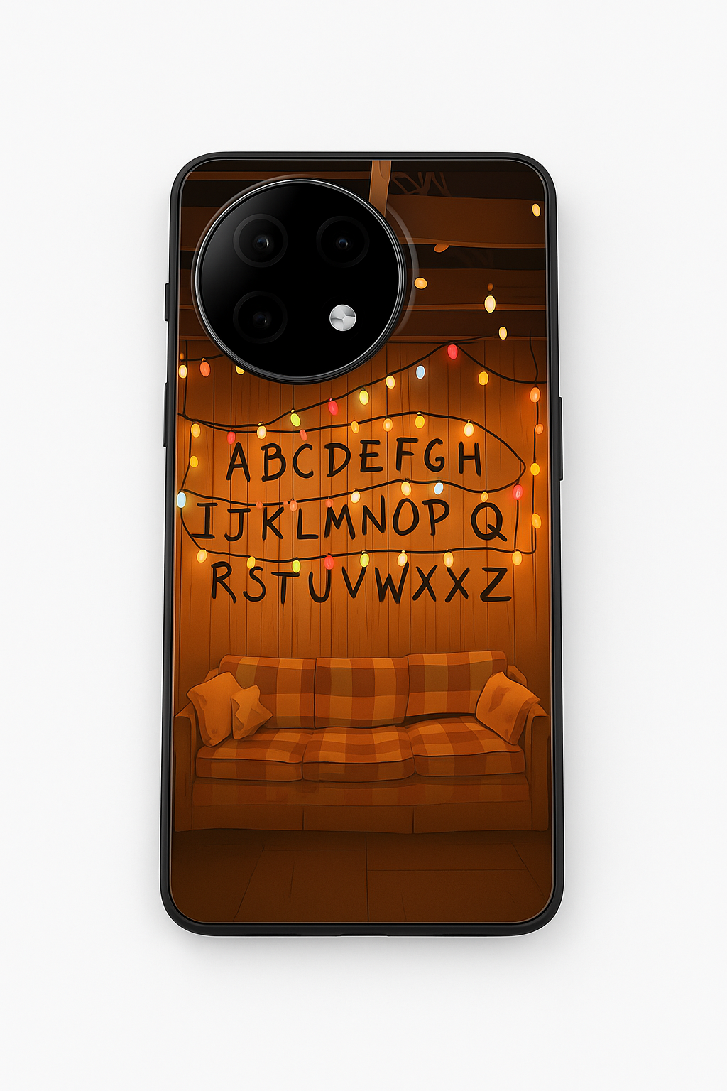 STRANGER THINGS- The Alphabet Wall Art Premium Glass Back Cover For One Plus 13, 12, 11, 10, Nord Series The Case & Co