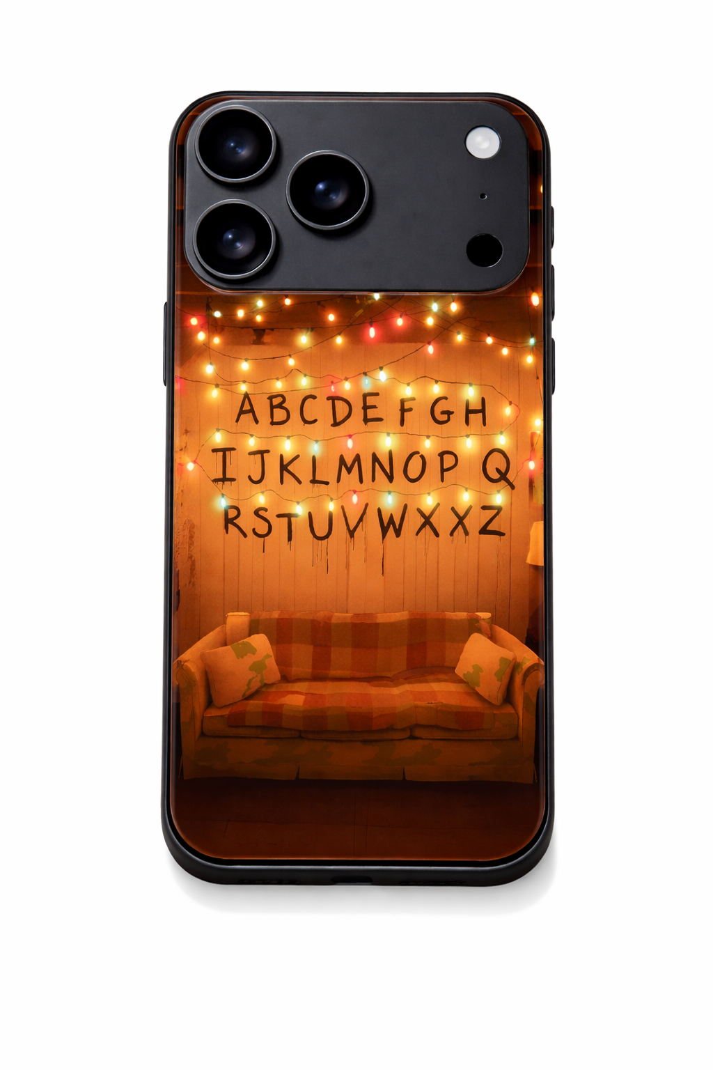 STRANGER THINGS- The Alphabet Wall Premium Glass Back Cover For iPhone 11,12,13,14,15,16,17 Models The Case & Co