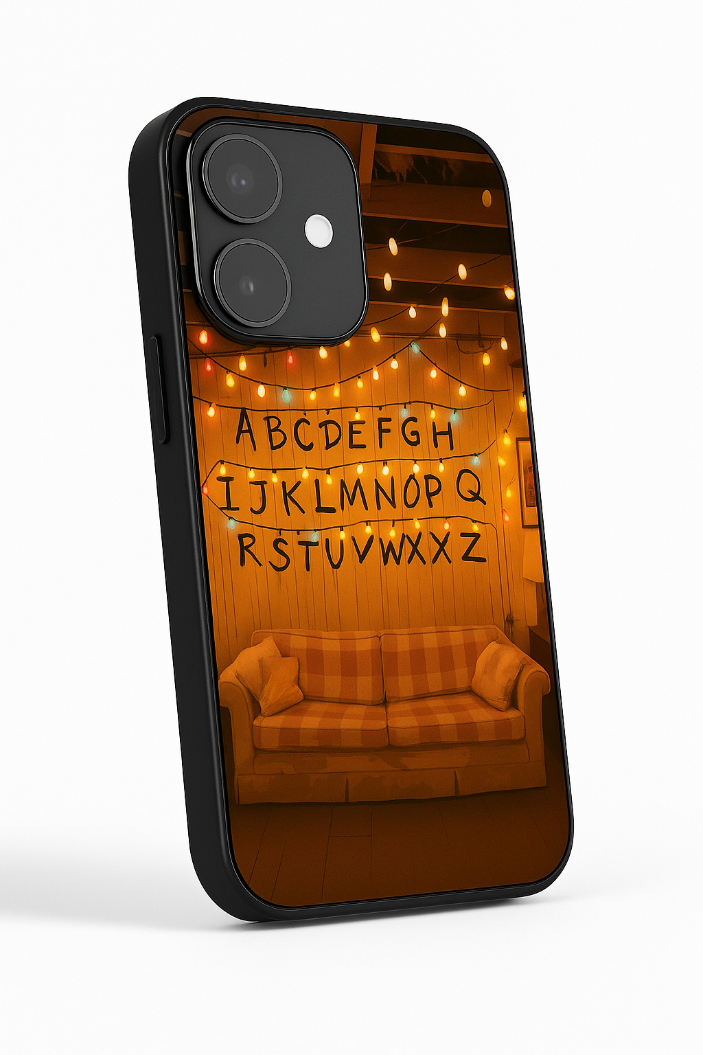 STRANGER THINGS- The Alphabet Wall Premium Glass Back Cover For iPhone 11,12,13,14,15,16,17 Models The Case & Co