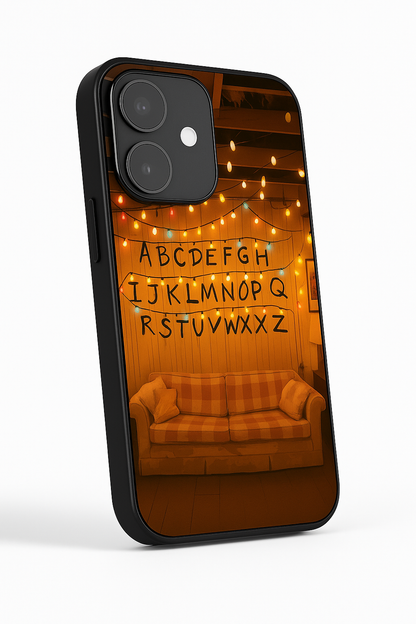 STRANGER THINGS- The Alphabet Wall Premium Glass Back Cover For iPhone 11,12,13,14,15,16,17 Models The Case & Co