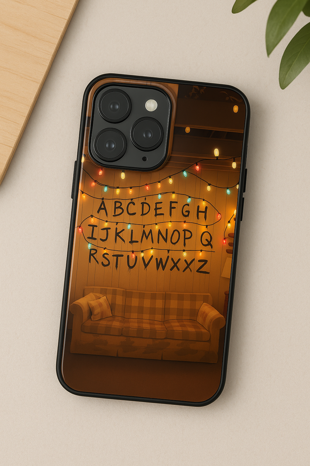 STRANGER THINGS- The Alphabet Wall Premium Glass Back Cover For iPhone 11,12,13,14,15,16,17 Models The Case & Co