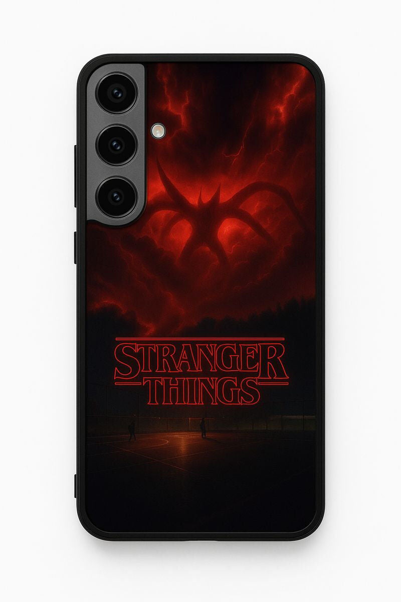 STRANGER THINGS- The Dark Overlord Premium Glass Back Cover For Galaxy S, A, M & F Series The Case & Co