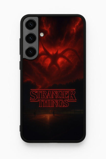 STRANGER THINGS- The Dark Overlord Premium Glass Back Cover For Galaxy S, A, M & F Series The Case & Co