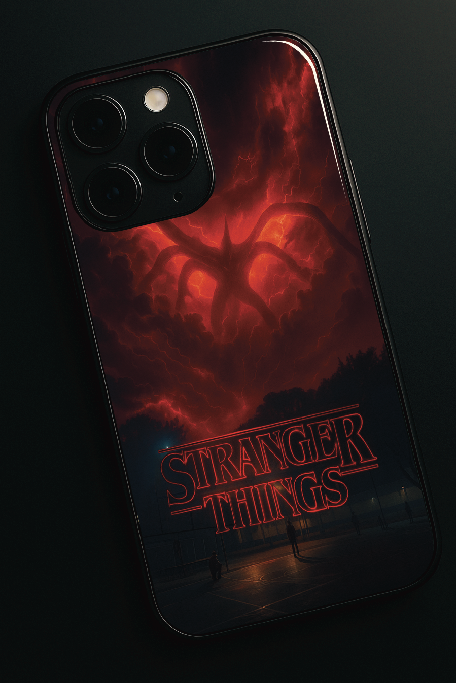 STRANGER THINGS- The Dark Overlord Premium Glass Back Cover For iPhone 11,12,13,14,15,16,17 Models The Case & Co