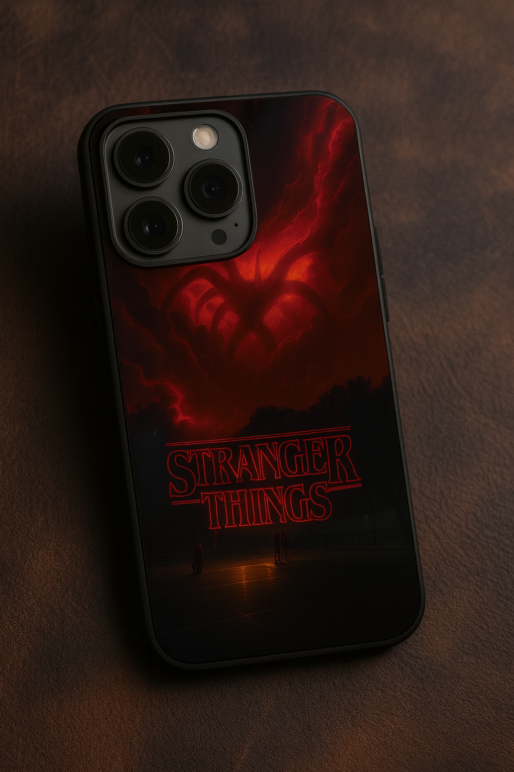 STRANGER THINGS- The Dark Overlord Premium Glass Back Cover For iPhone 11,12,13,14,15,16,17 Models The Case & Co