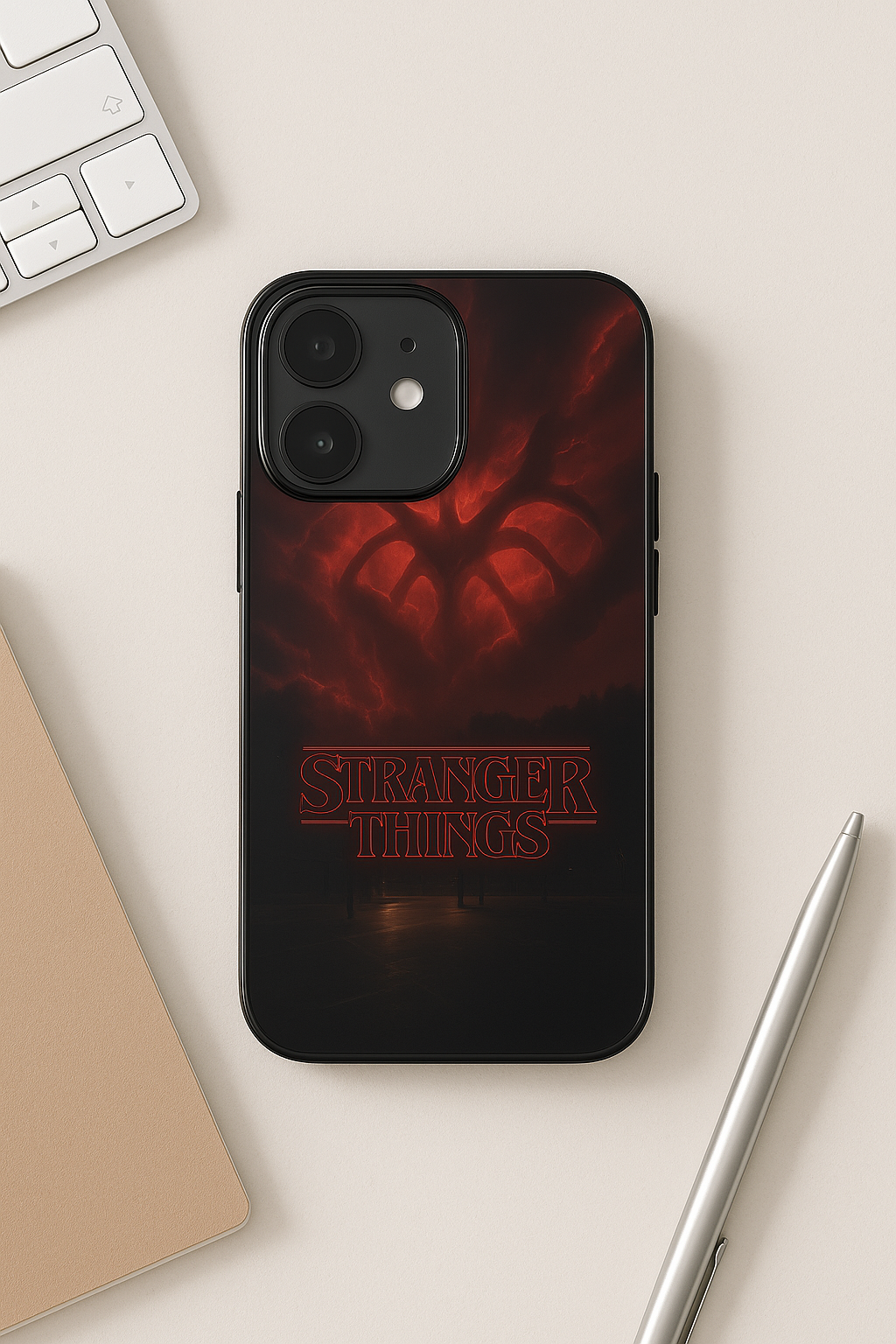 STRANGER THINGS- The Dark Overlord Premium Glass Back Cover For iPhone 11,12,13,14,15,16,17 Models The Case & Co