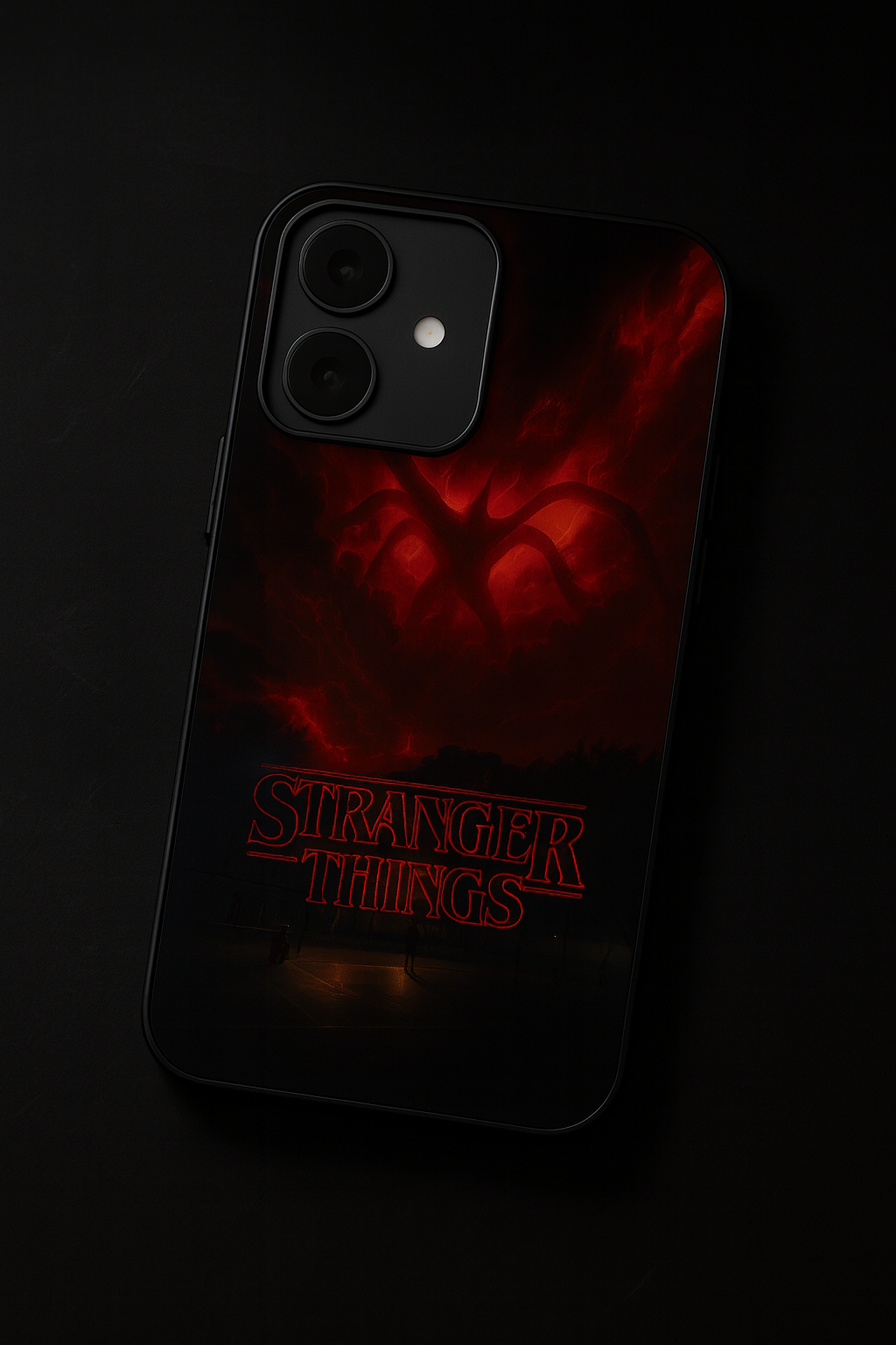 STRANGER THINGS- The Dark Overlord Premium Glass Back Cover For iPhone 11,12,13,14,15,16,17 Models The Case & Co
