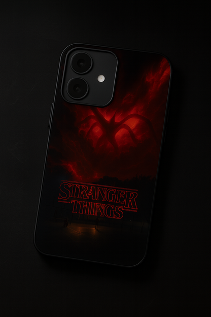 STRANGER THINGS- The Dark Overlord Premium Glass Back Cover For iPhone 11,12,13,14,15,16,17 Models The Case & Co