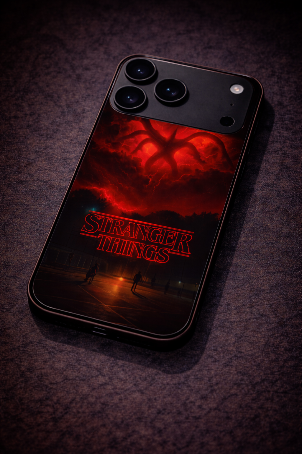 STRANGER THINGS- The Dark Overlord Premium Glass Back Cover For iPhone 11,12,13,14,15,16,17 Models The Case & Co