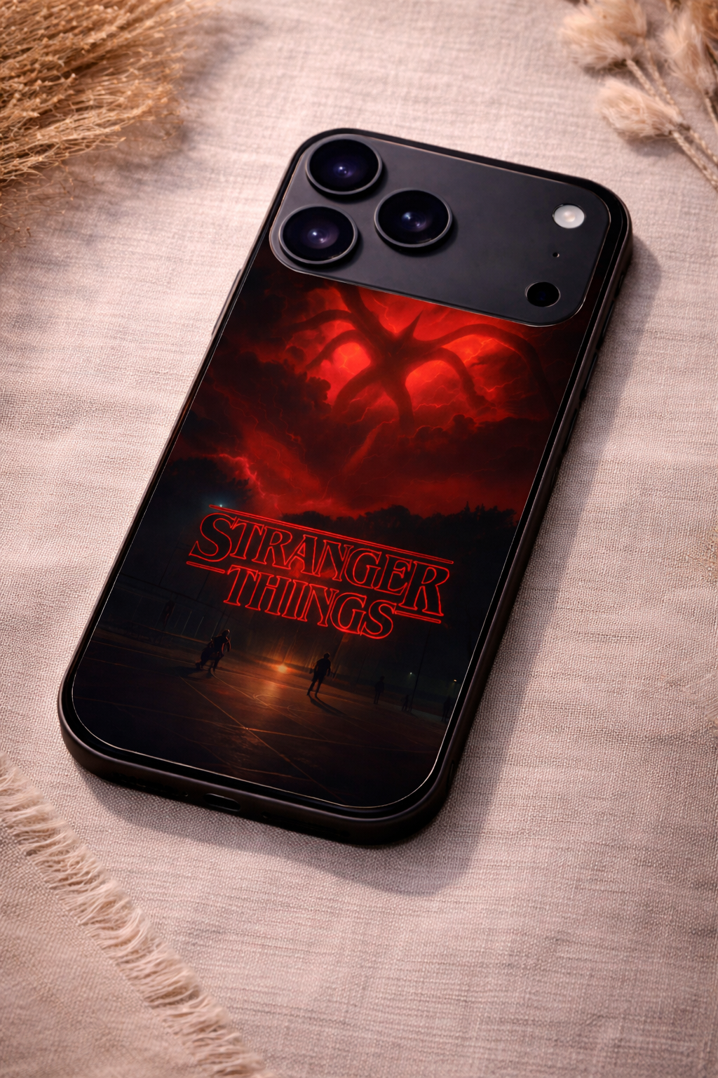 STRANGER THINGS- The Dark Overlord Premium Glass Back Cover For iPhone 11,12,13,14,15,16,17 Models The Case & Co