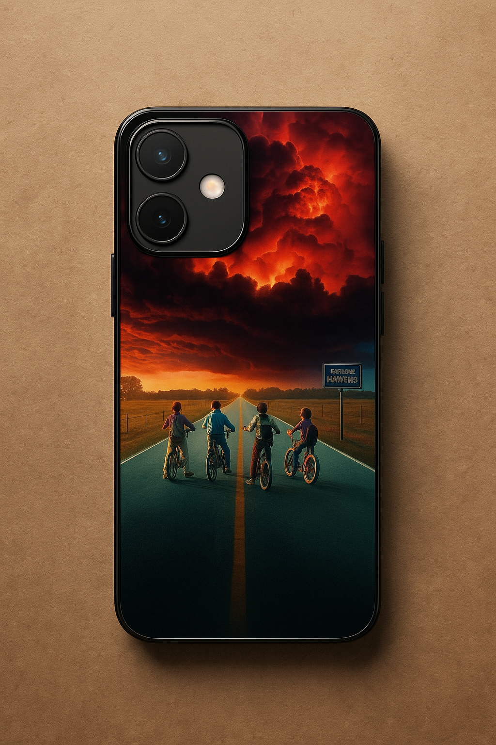 STRANGER THINGS- The Four Riders Premium Glass Back Cover For iPhone 11,12,13,14,15,16,17 Models The Case & Co