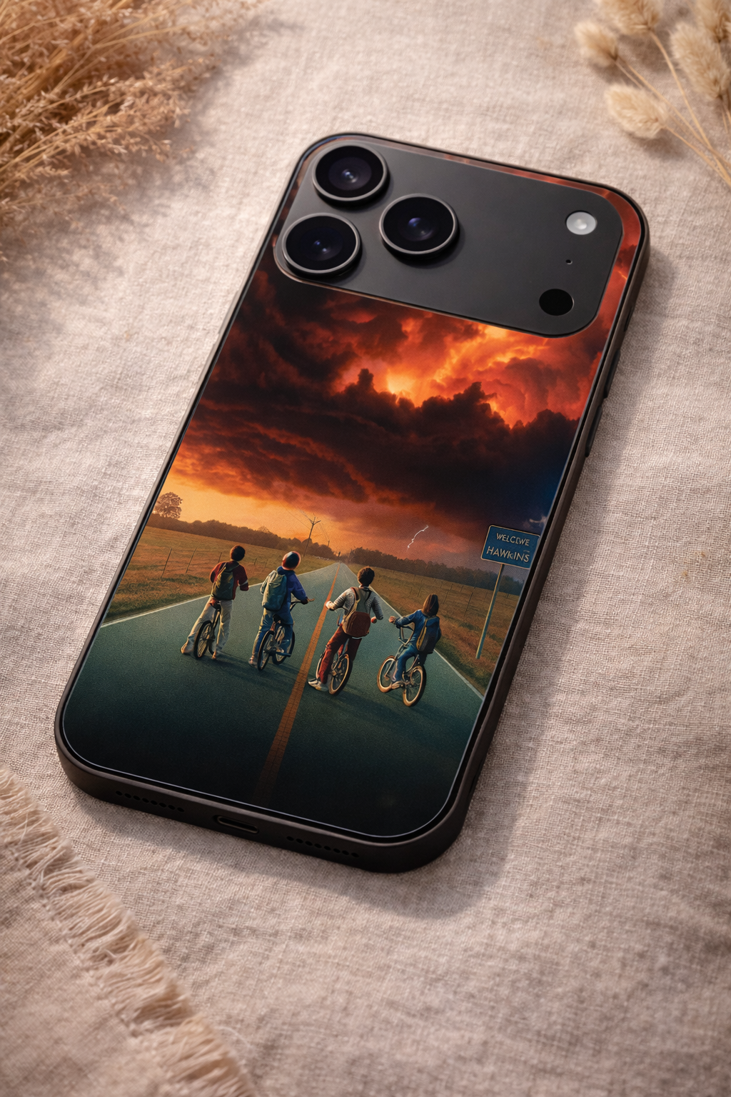STRANGER THINGS- The Four Riders Premium Glass Back Cover For iPhone 11,12,13,14,15,16,17 Models The Case & Co