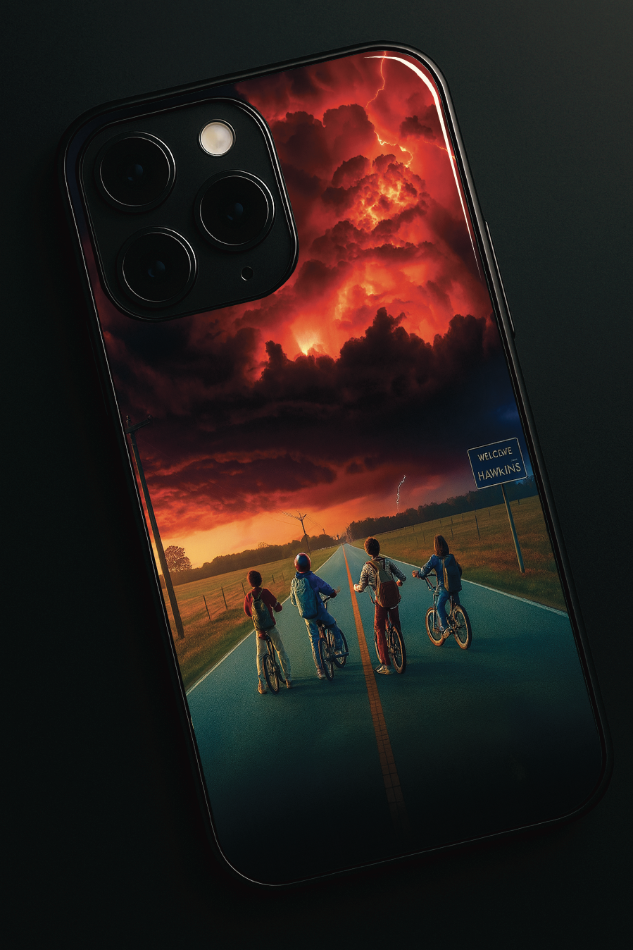 STRANGER THINGS- The Four Riders Premium Glass Back Cover For iPhone 11,12,13,14,15,16,17 Models The Case & Co