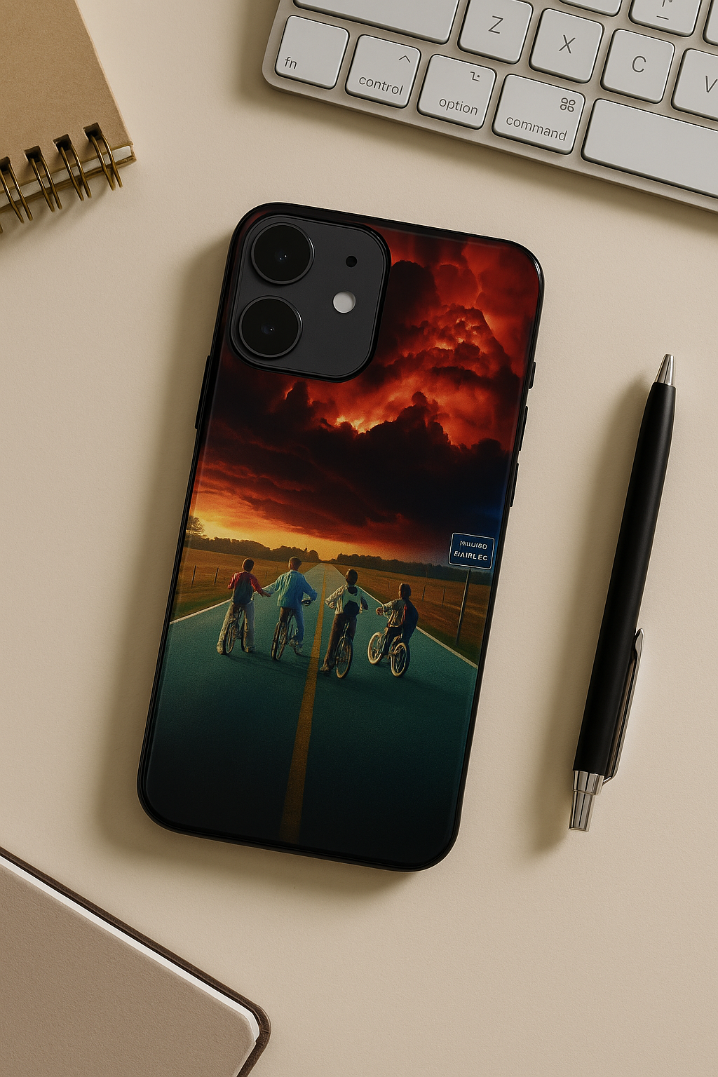 STRANGER THINGS- The Four Riders Premium Glass Back Cover For iPhone 11,12,13,14,15,16,17 Models The Case & Co