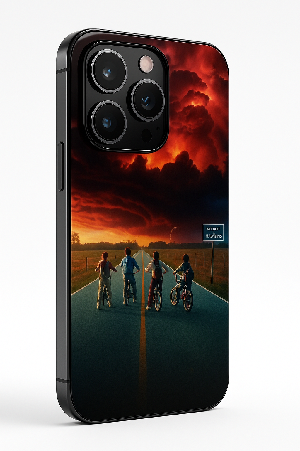 STRANGER THINGS- The Four Riders Premium Glass Back Cover For iPhone 11,12,13,14,15,16,17 Models The Case & Co