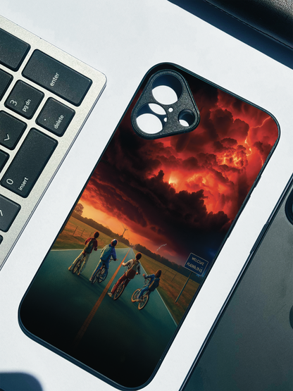 STRANGER THINGS- The Four Riders Premium Glass Back Cover For iPhone 11,12,13,14,15,16,17 Models The Case & Co